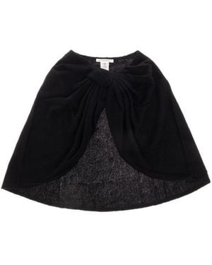 By Malene Birger Twist Front Knit Cape - Black