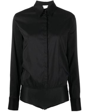 Wolford London Shirt-Style Body - Black