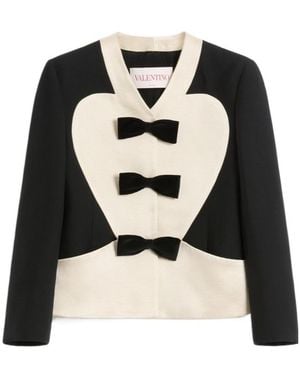 Valentino Bow Detailed Jacket - Black