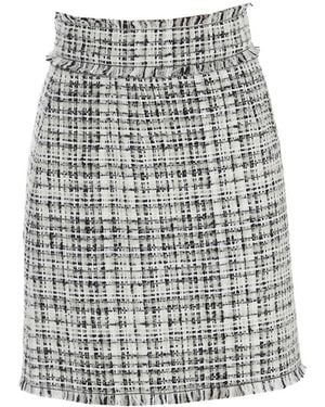 Dolce & Gabbana Tweed Straight-Fit Skirt - Grey