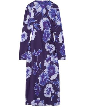 Erdem Printed Midi Dress - Purple