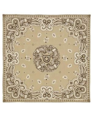 Ferragamo Ferragamo Arabesque Print Bandana - Natural