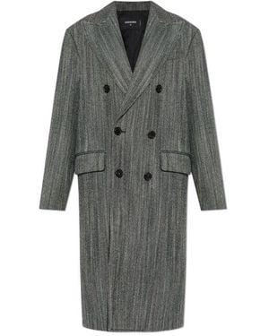 DSquared² Double Breasted Coat - Grey