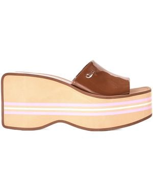 Chloé Thick-Soled Slippers - Brown