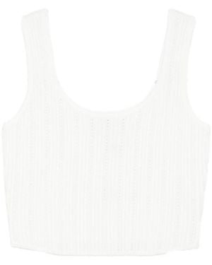 Jonathan Simkhai Square Neck Vest - White