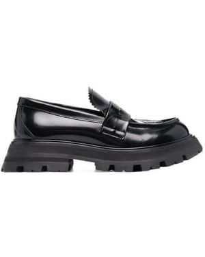 McQueen Wander Penny Loafers - Black