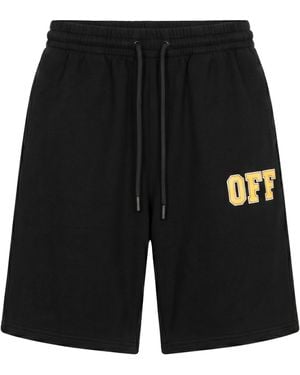 Off-White c/o Virgil Abloh Elastic-Waist Shorts - Black