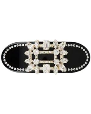 Roger Vivier Broche Vivier Buckle Hair Clip - Black