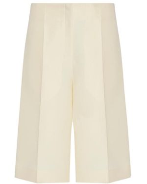 The Row Pocket Wool Shorts - White