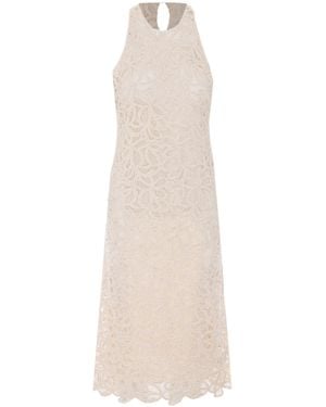Patrizia Pepe Lace Midi Dress - White