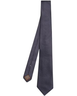 Canali Pointed-Tip Tie - Blue