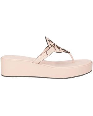 Tory Burch Plain Colour Flip Flops - Pink