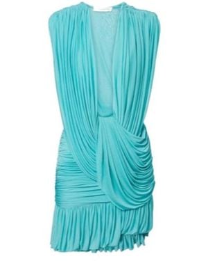 Christopher Esber Ripple Draped Jersey Minidress - Blue