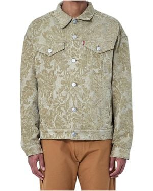 Junya Watanabe Floral Patterned Denim Jacket - Grey