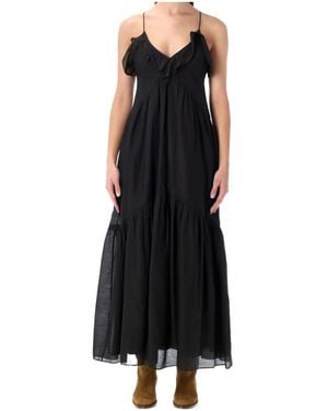 Isabel Marant Étoile Vasma Ruffled Long Dress - Black
