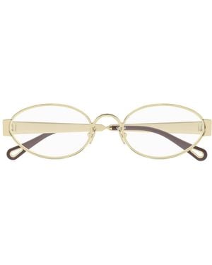 Chloé Chloé Eyewear Oval Frame Glasses - Natural