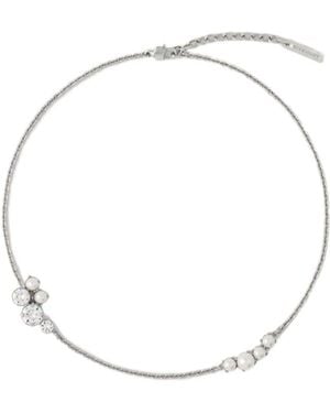 Givenchy Crystal Pearl Short Necklace - White