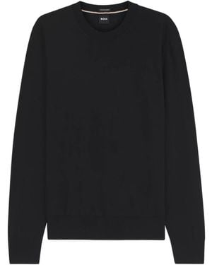 BOSS Merino-Wool Jumper - Black