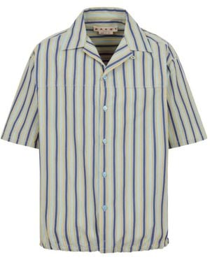 Marni Short-Sleeved Striped Shirt - Grey
