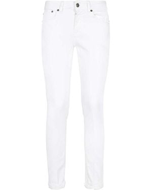Dondup Mid-Rise Slim-Fit Jeans - White