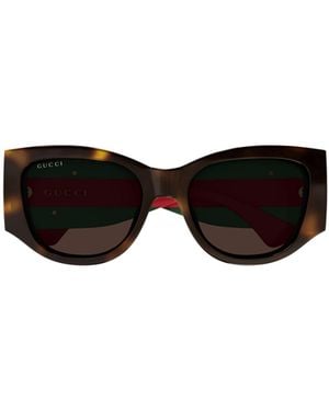Gucci Eyewear Cat-Eye Frame Sunglasses - Black