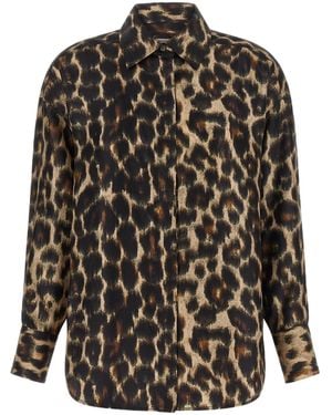 Alberto Biani Jaguar Print Shirt - Black