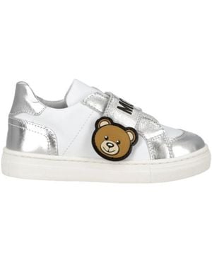 Moschino Bear Logo Sneakers - Metallic