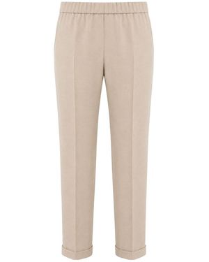 Antonelli Rosalba Straight-Leg Pants - Natural