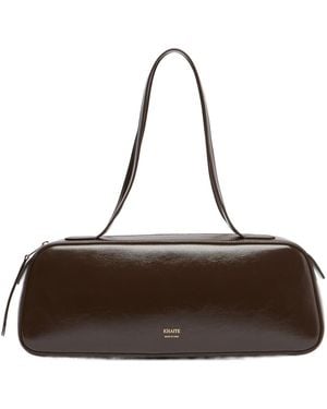 KHAITE Simona Logo Shoulder Bag - Brown