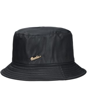 Borsalino Logo-Plaque Bucket Hat - Black