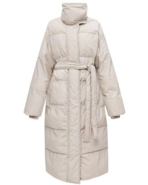 Stella McCartney Logo Long Padded Coat - White