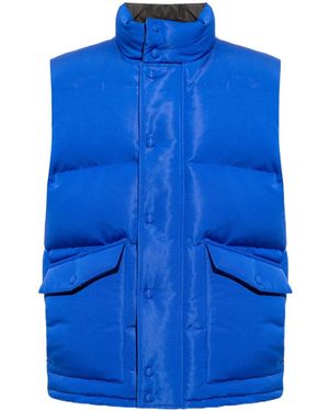 McQueen Logo Printed Zipped Jacket - Blue