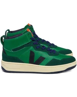 Veja Lace-Up High-Top Casual Shoes - Green