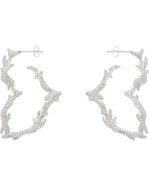 Collina Strada Flame Heart Earrings - Metallic