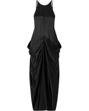 KHAITE Kent Pleated Dress - Black