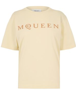 McQueen Alex Logo T-Shirt - Natural