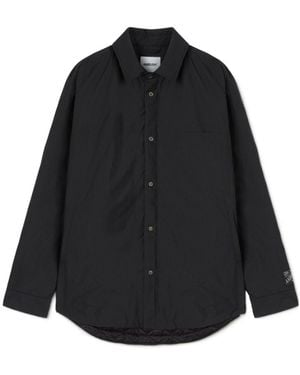 Ambush Buttoned Long-Sleeved Padded Shirt Jacket - Black
