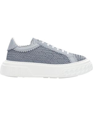 Casadei Woven Platform Low-Top Trainers - Blue