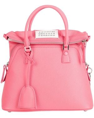 Maison Margiela Pebbled-Leather Handbags - Pink