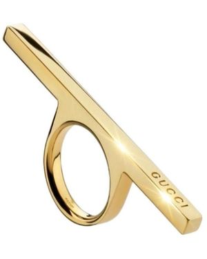 Gucci Horizontal Bar Ring - Metallic