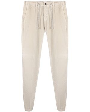 Eleventy Drawstring Straight-Leg Pants - Natural