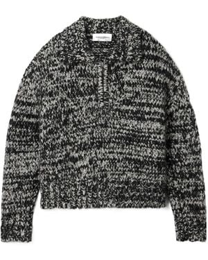 Brandon Maxwell Silk-Blend Jumper - Grey