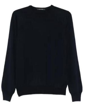 Tagliatore Long Sleeve Crewneck Sweater - Black