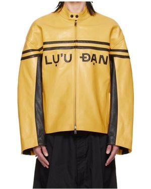 Lu'u Dan Bruce Lee X Lựu Đạn Collaboration Legacy Moto L-D Stand Collar Leather Jacket - Metallic