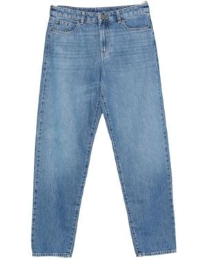 Emporio Armani Logo-Plaque Jeans - Blue