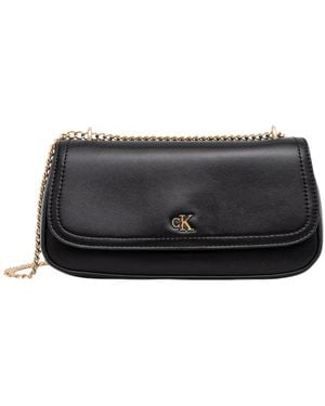 Calvin Klein Flap Shoulder Bag - Black