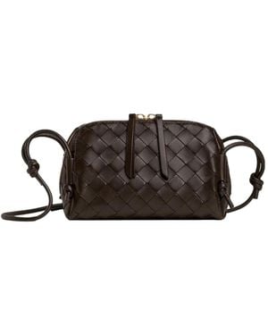 Bottega Veneta Zipper Shoulder Bag - Brown