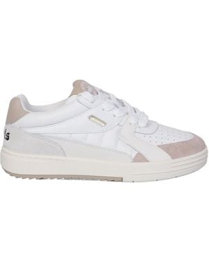 Palm Angels Logo Round-Head Low-Cut Casual Shoes - White