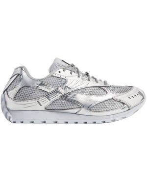Bottega Veneta Orbit Lace-Up Trainers - Grey