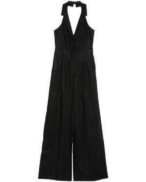 Twinset Collared Belted Jumpsuit - Black